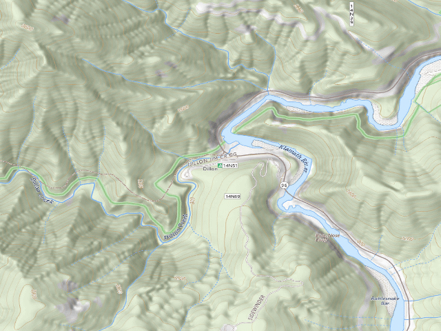 USGS topographic map of Dillon