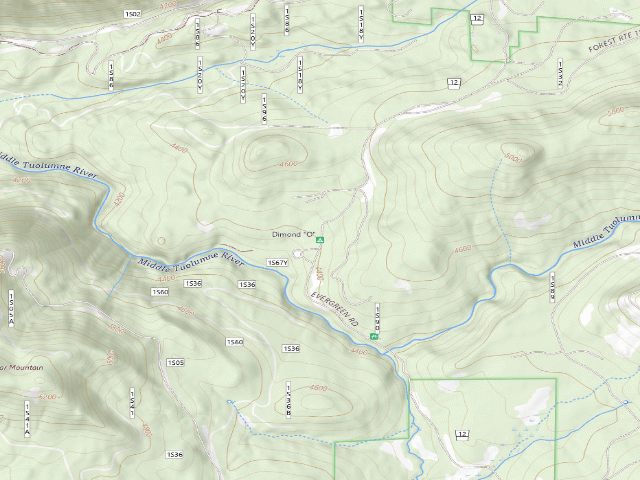 USGS topographic map of Dimond "O"