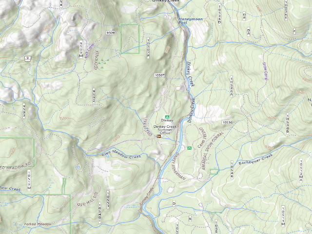 USGS topographic map of Dinkey
