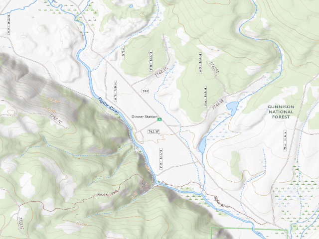 USGS topographic map of Dinner Station