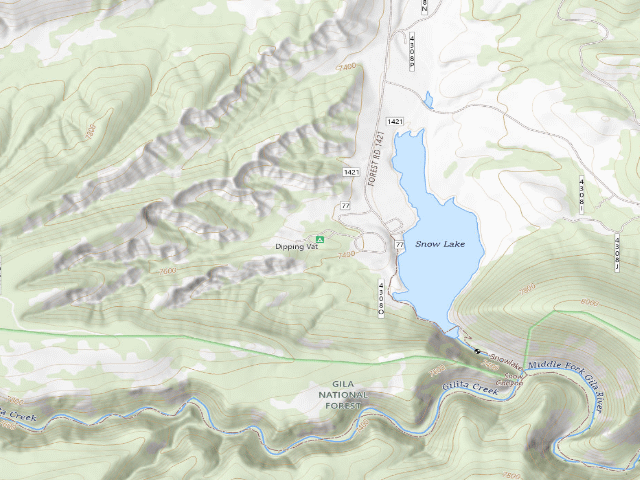 USGS topographic map of Dipping Vat