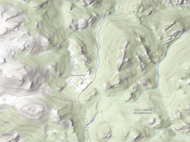 USGS topographic map of Dispersed camp #10 — Park County, CO