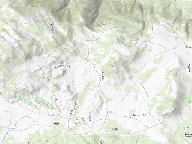 USGS topographic map of Dispersed camp #10 — San Bernardino County, CA