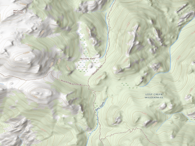 USGS topographic map of Dispersed camp #11 — Park County, CO