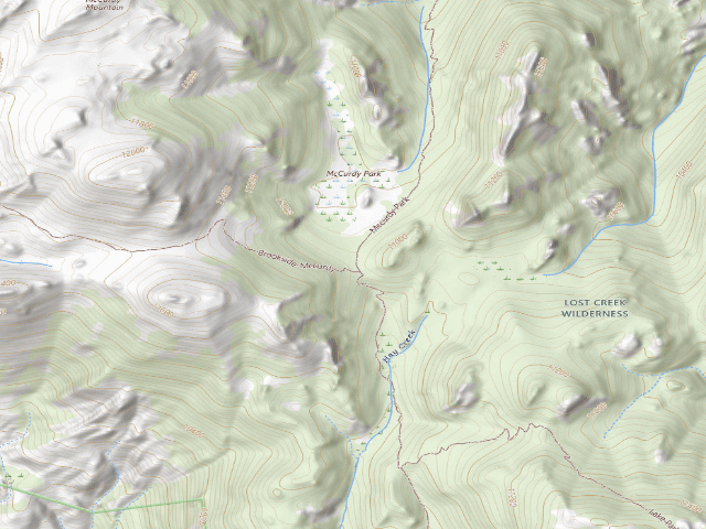 USGS topographic map of Dispersed camp #12 — Park County, CO