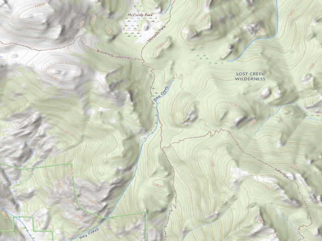 USGS topographic map of Dispersed camp #13 — Park County, CO