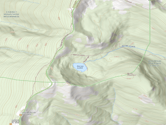 USGS topographic map of Dispersed camp #2 — Lincoln County, MT