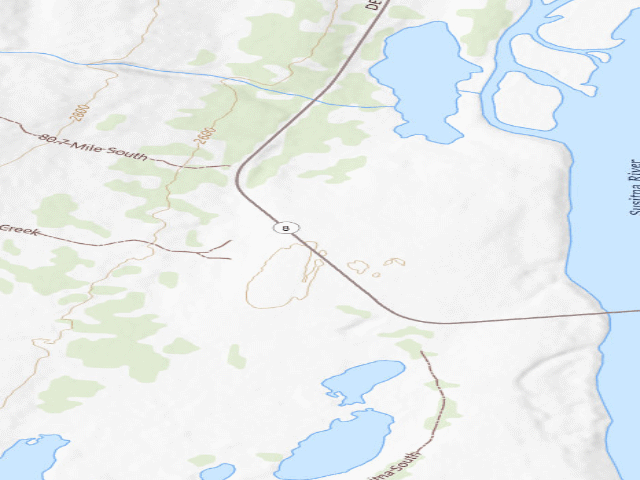 USGS topographic map of Dispersed camp #2 — Matanuska-Susitna Borough, AK