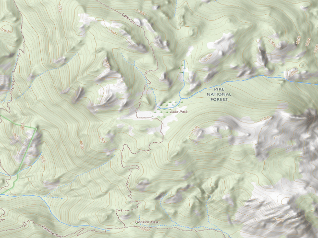 USGS topographic map of Dispersed camp #2 — Park County, CO