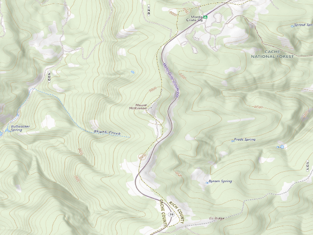 USGS topographic map of Dispersed camp #2 — Rich County, UT