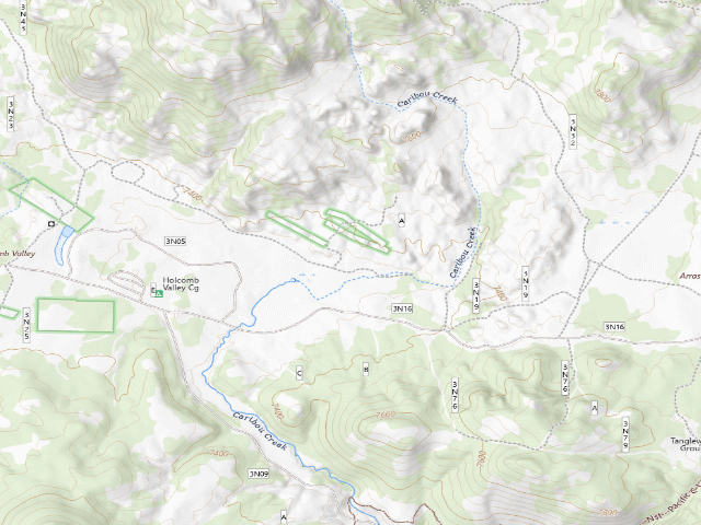 USGS topographic map of Dispersed camp #2 — San Bernardino County, CA