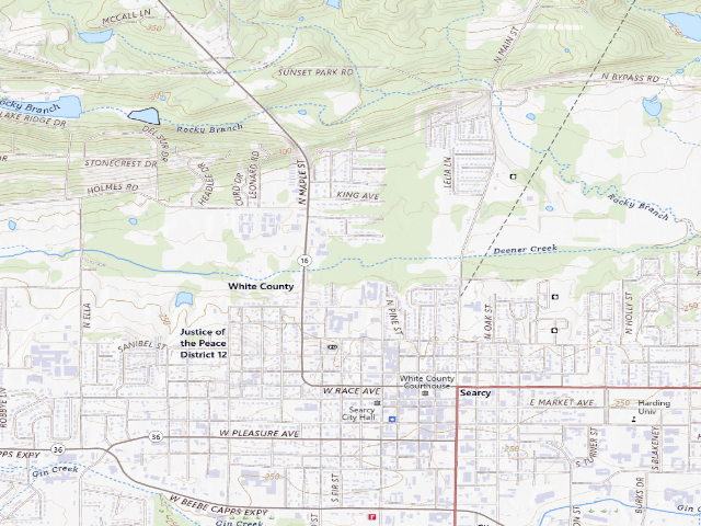 USGS topographic map of Dispersed camp #2 — White County, AR