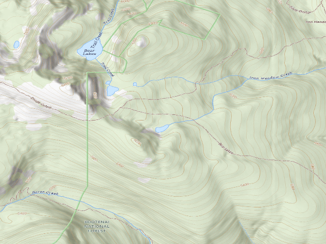 USGS topographic map of Dispersed camp #3 — Lincoln County, MT