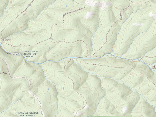 USGS topographic map of Dispersed camp #3 — Taney County, MO