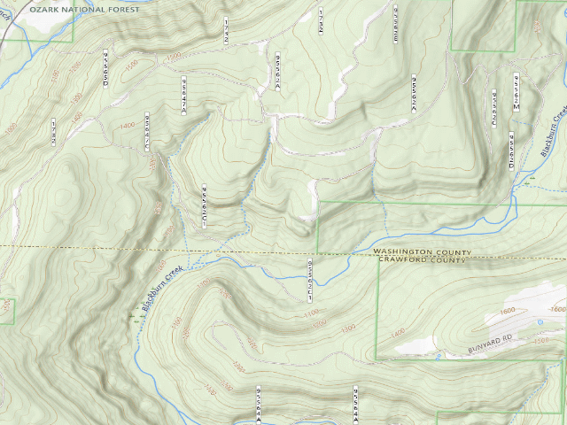 USGS topographic map of Dispersed camp #3 — Washington County, AR