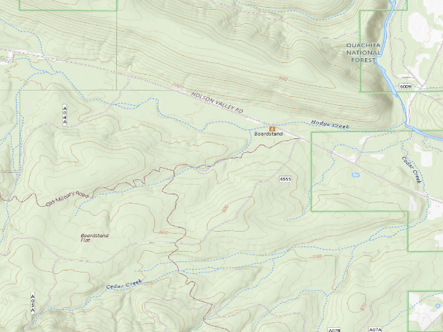 USGS topographic map of Dispersed camp #4 — Le Flore County, OK