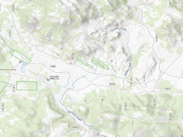 USGS topographic map of Dispersed camp #4 — San Bernardino County, CA