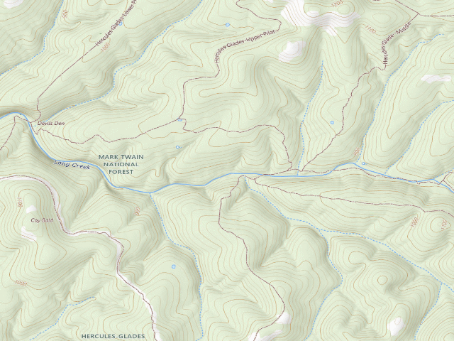 USGS topographic map of Dispersed camp #4 — Taney County, MO