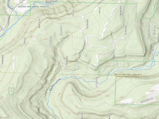 USGS topographic map of Dispersed camp #4 — Washington County, AR