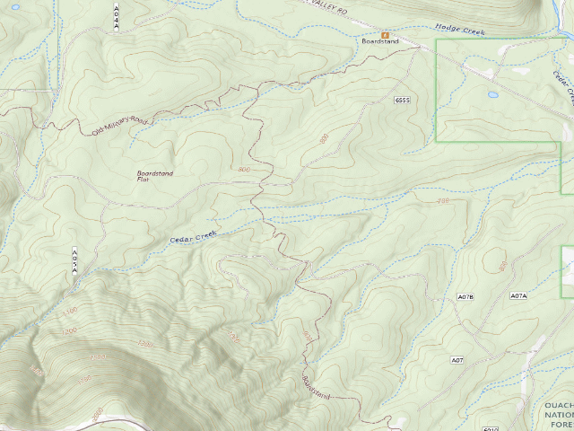 USGS topographic map of Dispersed camp #5 — Le Flore County, OK