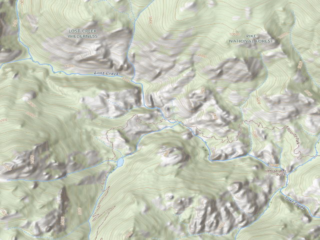 USGS topographic map of Dispersed camp #5 — Park County, CO