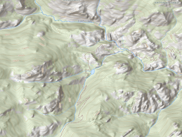 USGS topographic map of Dispersed camp #6 — Park County, CO