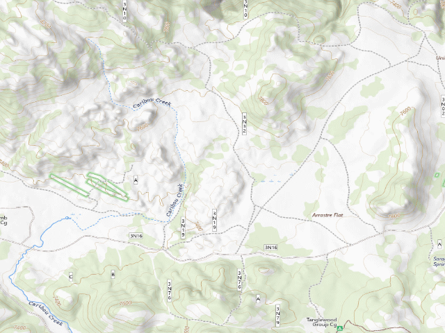 USGS topographic map of Dispersed camp #6 — San Bernardino County, CA