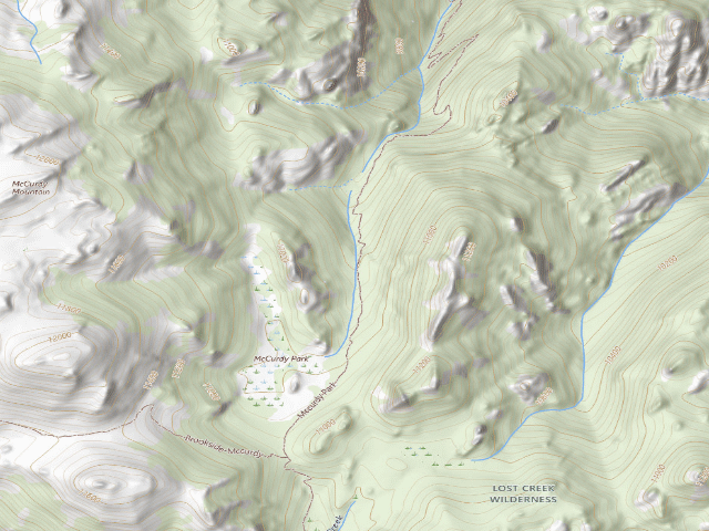USGS topographic map of Dispersed camp #8 — Park County, CO