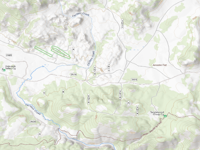 USGS topographic map of Dispersed camp #8 — San Bernardino County, CA