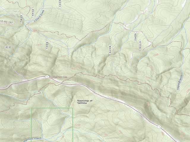 USGS topographic map of Dispersed camp #9 — Le Flore County, OK