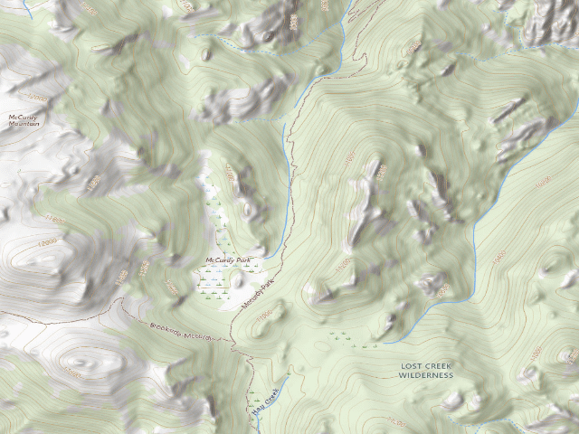 USGS topographic map of Dispersed camp #9 — Park County, CO
