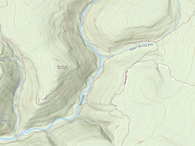 USGS topographic map of Dispersed camp #9 — Tucker County, WV