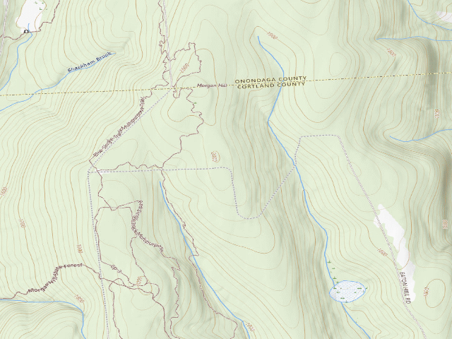 USGS topographic map of Dispersed camp — Cortland County, NY