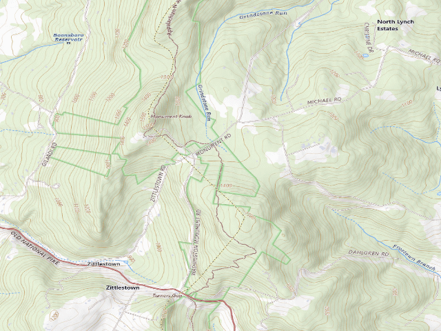 USGS topographic map of Dispersed camp — Frederick County, MD
