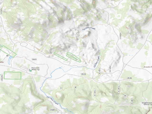 USGS topographic map of Dispersed camp — San Bernardino County, CA