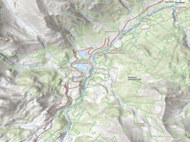 USGS topographic map of Dispersed camp site
