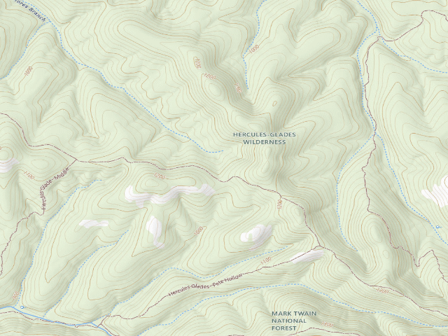 USGS topographic map of Dispersed camp — Taney County, MO