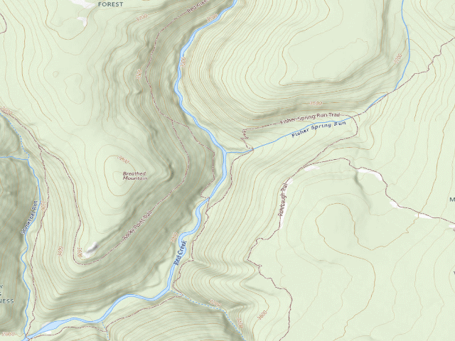 USGS topographic map of Dispersed camp — Tucker County, WV