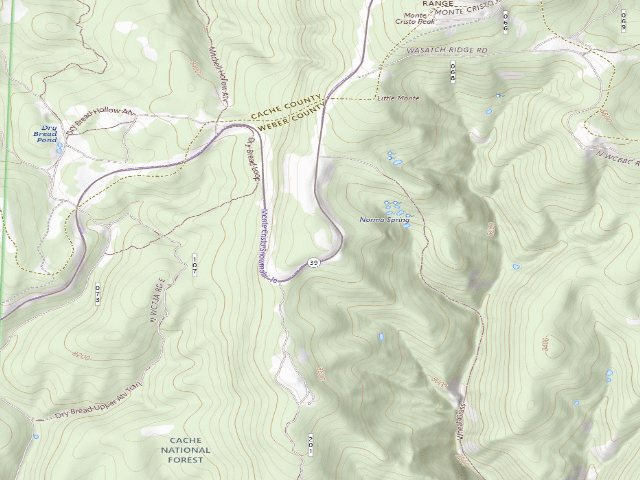 USGS topographic map of Dispersed camp — Weber County, UT