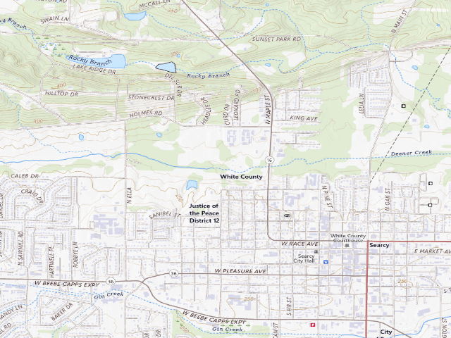 USGS topographic map of Dispersed camp — White County, AR