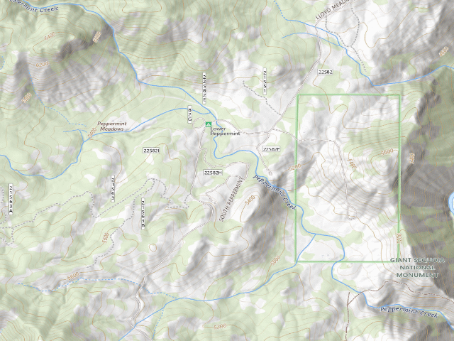 USGS topographic map of Dispersed camping area 5