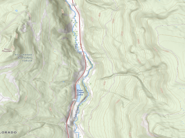 USGS topographic map of Dispersed Camping