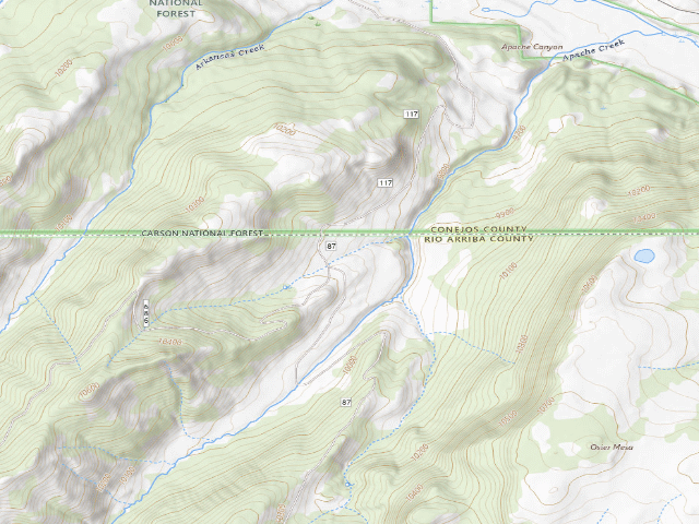 USGS topographic map of Dispersed camping
