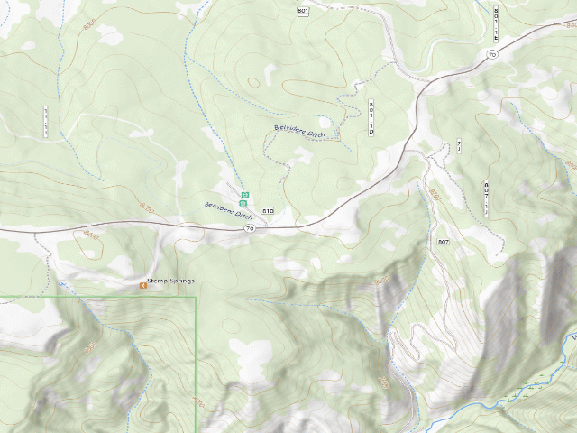 USGS topographic map of dispersed camping