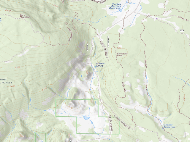 USGS topographic map of Dispersed campsite