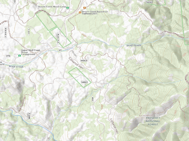USGS topographic map of Dispersed Site 1