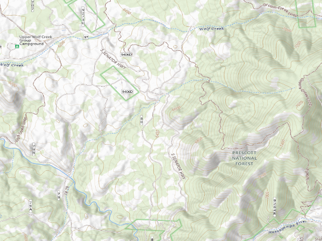 USGS topographic map of Dispersed Site 7