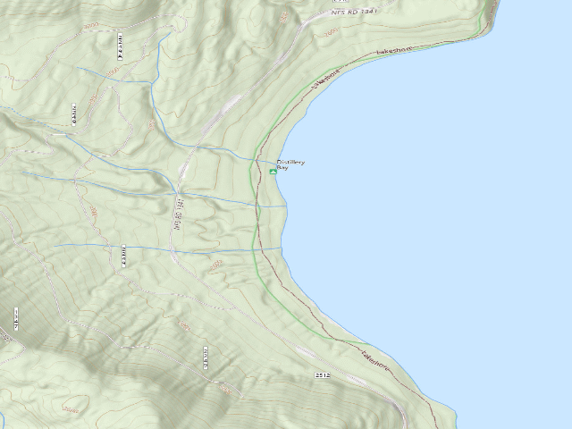 USGS topographic map of Distillery Bay-004