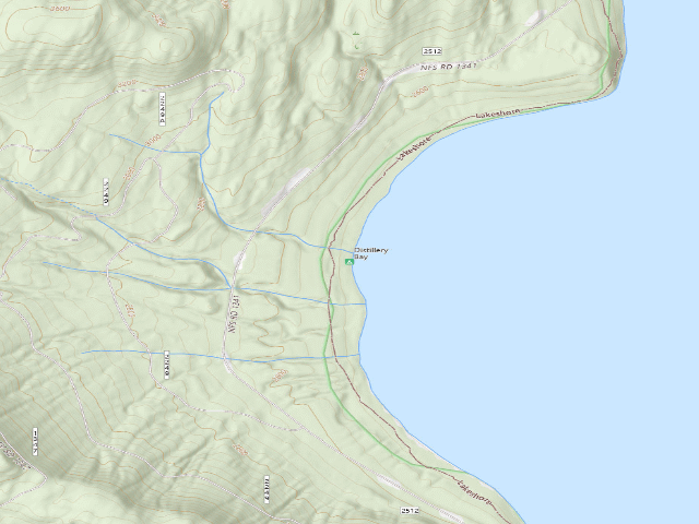 USGS topographic map of Distillery Bay