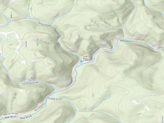 USGS topographic map of Ditch Creek